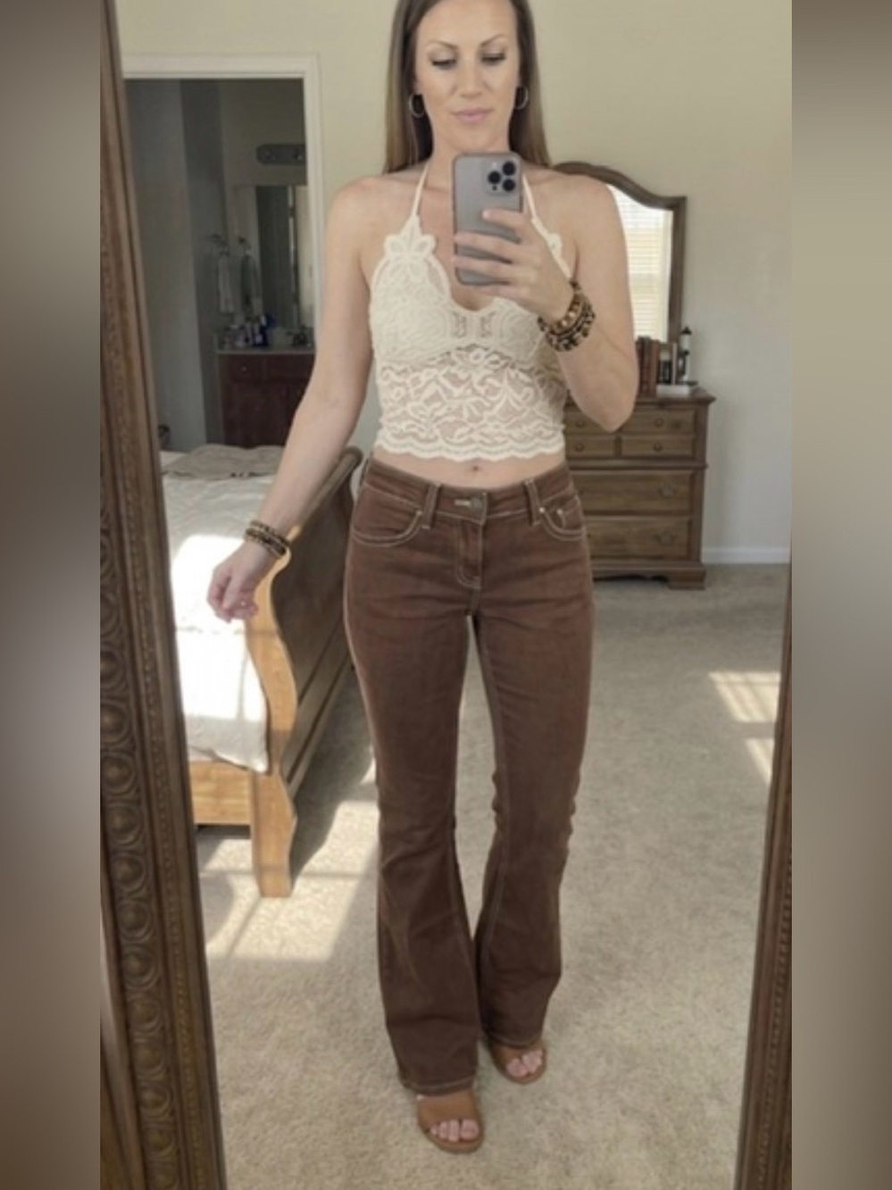 Aeropostale Brown Flared Jeans